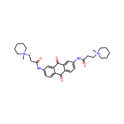 C[N+]1(CCC(=O)Nc2ccc3c(c2)C(=O)c2cc(NC(=O)CC[N+]4(C)CCCCC4)ccc2C3=O)CCCCC1 ZINC000026639267