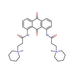 C[N+]1(CCC(=O)Nc2cccc3c2C(=O)c2c(NC(=O)CC[N+]4(C)CCCCC4)cccc2C3=O)CCCCC1 ZINC000027549379
