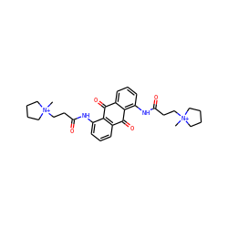 C[N+]1(CCC(=O)Nc2cccc3c2C(=O)c2cccc(NC(=O)CC[N+]4(C)CCCC4)c2C3=O)CCCC1 ZINC000013556236