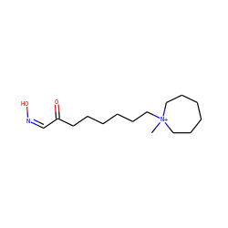 C[N+]1(CCCCCCC(=O)/C=N\O)CCCCCC1 ZINC000013110768