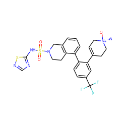 C[N@@+]1([O-])CC=C(c2cc(C(F)(F)F)ccc2-c2cccc3c2CCN(S(=O)(=O)Nc2ncns2)C3)CC1 ZINC000261114315