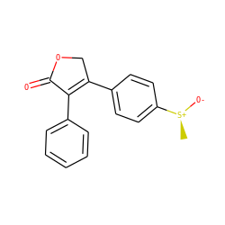C[S@+]([O-])c1ccc(C2=C(c3ccccc3)C(=O)OC2)cc1 ZINC000013977529