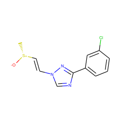 C[S@@+]([O-])C=Cn1cnc(-c2cccc(Cl)c2)n1 ZINC000144483855