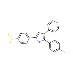 C[S@@+]([O-])c1ccc(-c2cc(-c3ccncc3)c(-c3ccc(F)cc3)[nH]2)cc1 ZINC000001488951