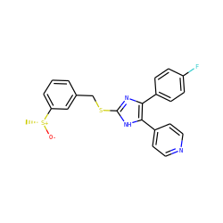 C[S@@+]([O-])c1cccc(CSc2nc(-c3ccc(F)cc3)c(-c3ccncc3)[nH]2)c1 ZINC000013491669
