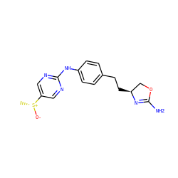 C[S@@+]([O-])c1cnc(Nc2ccc(CC[C@H]3COC(N)=N3)cc2)nc1 ZINC000169701210