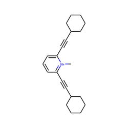 C[n+]1c(C#CC2CCCCC2)cccc1C#CC1CCCCC1 ZINC000095583223