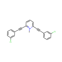 C[n+]1c(C#Cc2cccc(Cl)c2)cccc1C#Cc1cccc(Cl)c1 ZINC000095583733