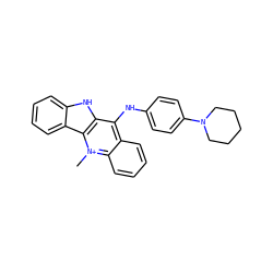 C[n+]1c2ccccc2c(Nc2ccc(N3CCCCC3)cc2)c2[nH]c3ccccc3c21 ZINC000064541160