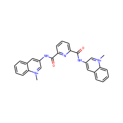 C[n+]1cc(NC(=O)c2cccc(C(=O)Nc3cc4ccccc4[n+](C)c3)n2)cc2ccccc21 ZINC000003986163