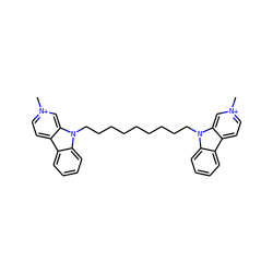 C[n+]1ccc2c3ccccc3n(CCCCCCCCCn3c4ccccc4c4cc[n+](C)cc43)c2c1 ZINC000049050890