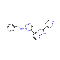 C1=C(c2cc3c(-c4cncc(NCc5ccccc5)n4)ccnc3[nH]2)CCNC1 ZINC000226078901