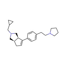 C1=C(c2ccc(CCN3CCCC3)cc2)[C@@H]2CN(CC3CC3)C[C@@H]2C1 ZINC000029127749