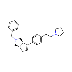 C1=C(c2ccc(CCN3CCCC3)cc2)[C@@H]2CN(Cc3ccccc3)C[C@@H]2C1 ZINC000029127748