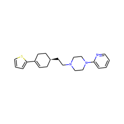C1=C(c2cccs2)CC[C@@H](CCN2CCN(c3ccccn3)CC2)C1 ZINC000013890956