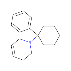 C1=CCN(C2(c3ccccc3)CCCCC2)CC1 ZINC000003799433