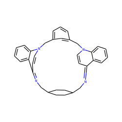 C1=CN2Cc3cccc(c3)CN3C=CC(=NCC4CCC(CC4)CN=C1c1ccccc12)c1ccccc13 ZINC000377846426