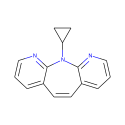 C1=Cc2cccnc2N(C2CC2)c2ncccc21 ZINC000000017576