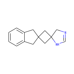 C1=NCC2(CC3(Cc4ccccc4C3)C2)N1 ZINC000013862141