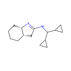 C1CC[C@@H]2N=C(NC(C3CC3)C3CC3)C[C@@H]2C1 ZINC000013862715