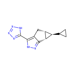C1CC1[C@@H]1[C@H]2Cc3c(n[nH]c3-c3nnn[nH]3)[C@H]21 ZINC000049126112