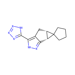 C1CCC2(C1)[C@H]1Cc3c(n[nH]c3-c3nnn[nH]3)[C@H]12 ZINC000049792668