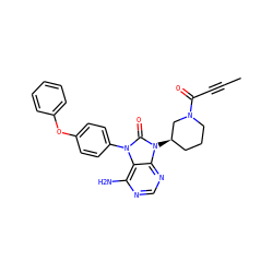 CC#CC(=O)N1CCC[C@@H](n2c(=O)n(-c3ccc(Oc4ccccc4)cc3)c3c(N)ncnc32)C1 ZINC000220219228