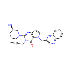 CC#CCn1c(N2CCC[C@@H](N)C2)nc2ccn(Cc3cnc4ccccc4n3)c2c1=O ZINC000095602970