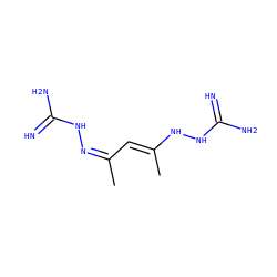 CC(/C=C(\C)NNC(=N)N)=N/NC(=N)N ZINC000040973051