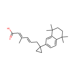 CC(/C=C/CC1(c2ccc3c(c2)C(C)(C)CCC3(C)C)CC1)=C\C(=O)O ZINC000002008474