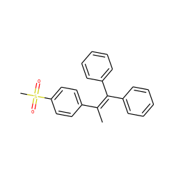 CC(=C(c1ccccc1)c1ccccc1)c1ccc(S(C)(=O)=O)cc1 ZINC000103186462
