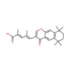 CC(=C\c1coc2cc3c(cc2c1=O)C(C)(C)CCC3(C)C)/C=C(\C)C(=O)O ZINC000043061922
