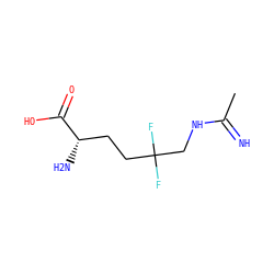 CC(=N)NCC(F)(F)CC[C@H](N)C(=O)O ZINC000013559433