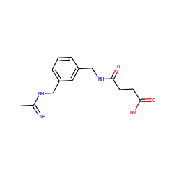 CC(=N)NCc1cccc(CNC(=O)CCC(=O)O)c1 ZINC000474607940
