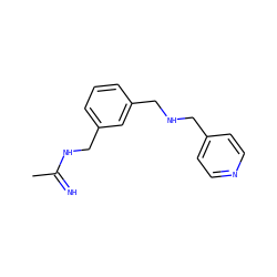CC(=N)NCc1cccc(CNCc2ccncc2)c1 ZINC000045506690