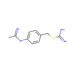 CC(=N)Nc1ccc(CSC(=N)N)cc1 ZINC000026716660