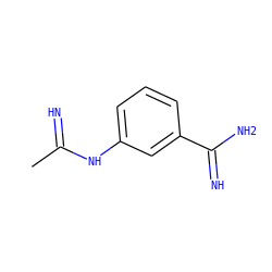 CC(=N)Nc1cccc(C(=N)N)c1 ZINC000013780452