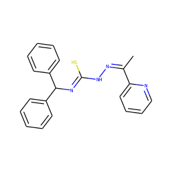 CC(=NN/C(S)=N/C(c1ccccc1)c1ccccc1)c1ccccn1 ZINC000299810890