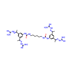 CC(=NNC(=N)N)c1cc(NC(=O)NCCCCCCNC(=O)Nc2cc(C(C)=NNC(=N)N)cc(C(C)=NNC(=N)N)c2)cc(C(C)=NNC(=N)N)c1 ZINC000299815749
