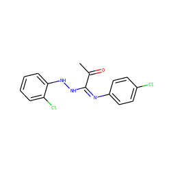 CC(=O)/C(=N\c1ccc(Cl)cc1)NNc1ccccc1Cl ZINC000013473582