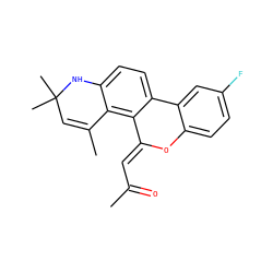 CC(=O)/C=C1\Oc2ccc(F)cc2-c2ccc3c(c21)C(C)=CC(C)(C)N3 ZINC000013490429