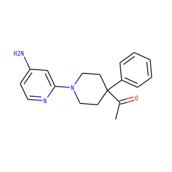 CC(=O)C1(c2ccccc2)CCN(c2cc(N)ccn2)CC1 ZINC000040972322