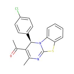 CC(=O)C1=C(C)N=C2Sc3ccccc3N2[C@@H]1c1ccc(Cl)cc1 ZINC000473247540