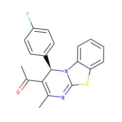 CC(=O)C1=C(C)N=C2Sc3ccccc3N2[C@@H]1c1ccc(F)cc1 ZINC000473247700