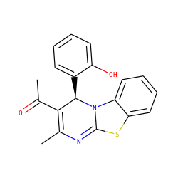 CC(=O)C1=C(C)N=C2Sc3ccccc3N2[C@@H]1c1ccccc1O ZINC000473247205
