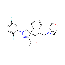 CC(=O)C1=NN(c2cc(F)ccc2F)C[C@@]1(CCCN1C[C@H]2C[C@H]1CO2)c1ccccc1 ZINC000253659867