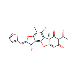 CC(=O)C1C(=O)C=C2Oc3c4c(c(C)c(O)c3[C@@]2(C)C1=O)O/C(=C\c1ccco1)C4=O ZINC000220140559
