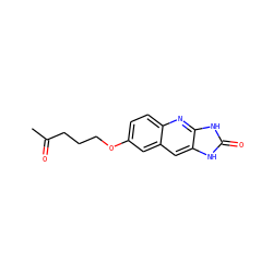 CC(=O)CCCOc1ccc2nc3[nH]c(=O)[nH]c3cc2c1 ZINC000013725749