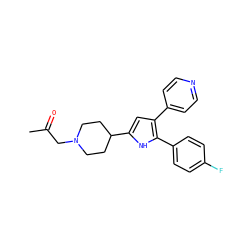 CC(=O)CN1CCC(c2cc(-c3ccncc3)c(-c3ccc(F)cc3)[nH]2)CC1 ZINC000028473162