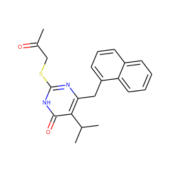 CC(=O)CSc1nc(Cc2cccc3ccccc23)c(C(C)C)c(=O)[nH]1 ZINC000026850953